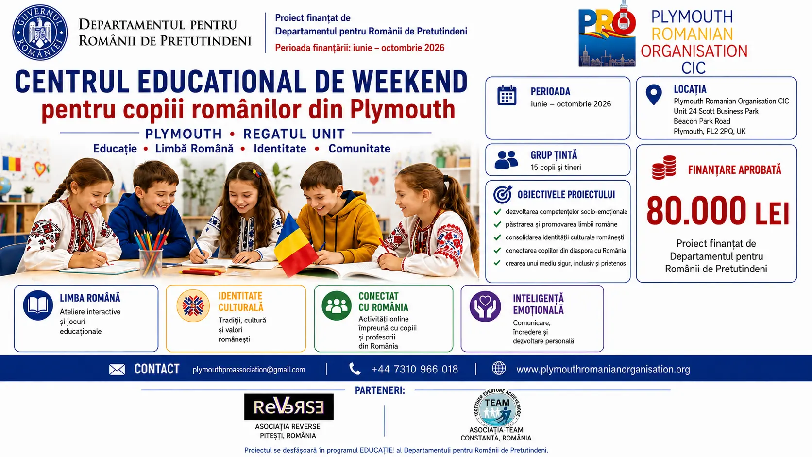 Centrul Educațional de Weekend pentru copiii românilor din Plymouth